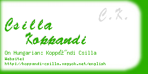 csilla koppandi business card